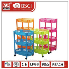 plastic bathroom storage/3 layer plastic rack/household plastic items